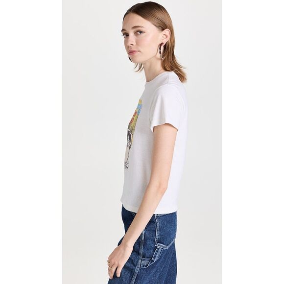 RE/DONE Kisses for Revenge Graphic Retro 70's Loose Tee Vintage White Sz XS $150 - Picture 9 of 12